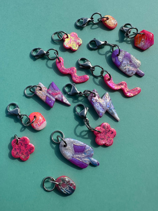Charm Bar - Shoe Charms & Hoop Charms in Neon Rainbow