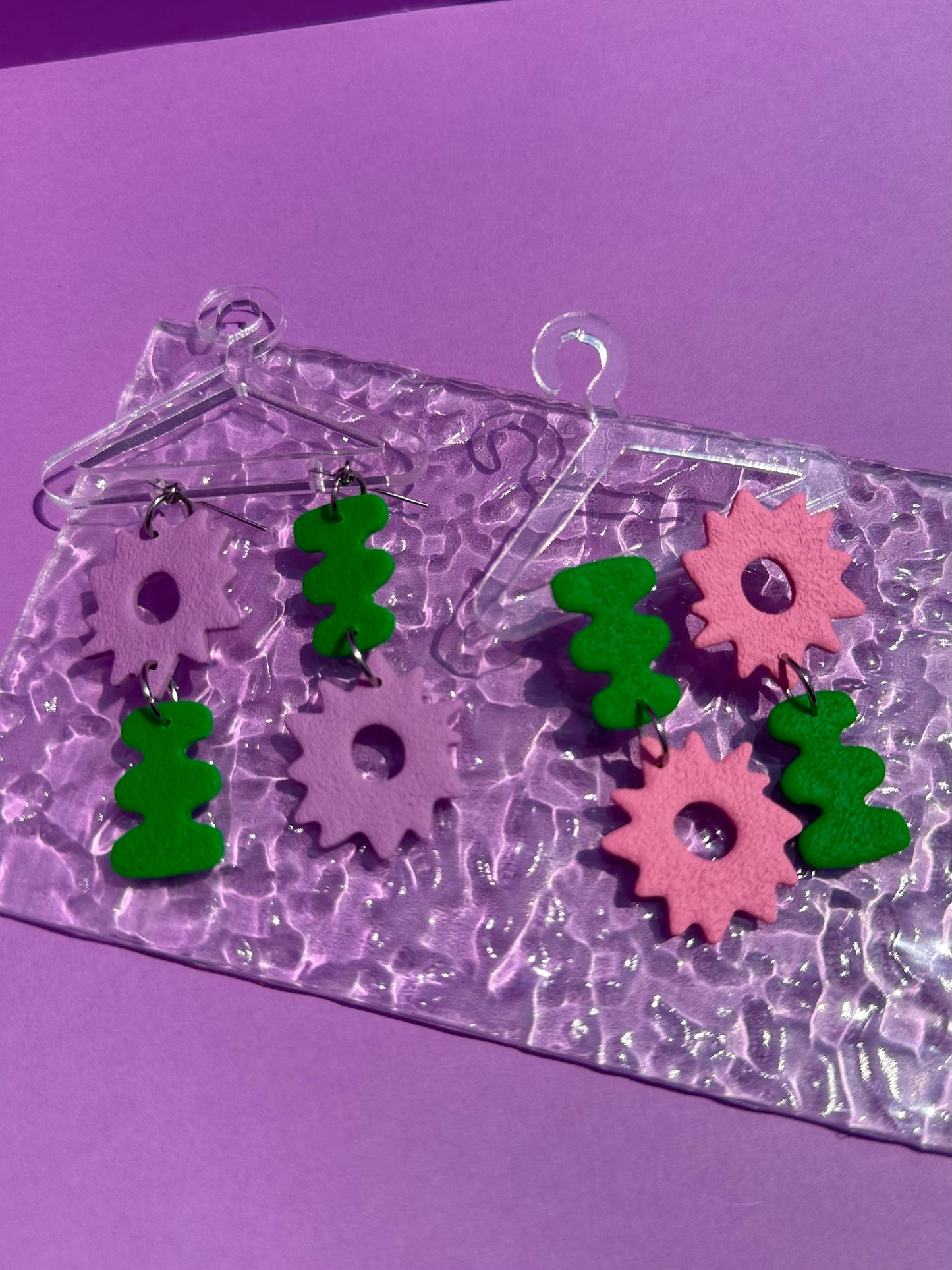 Dizzy Marigold - Whimsical Flower Earrings in Pink, Lilac, Green, Yellow or Orange