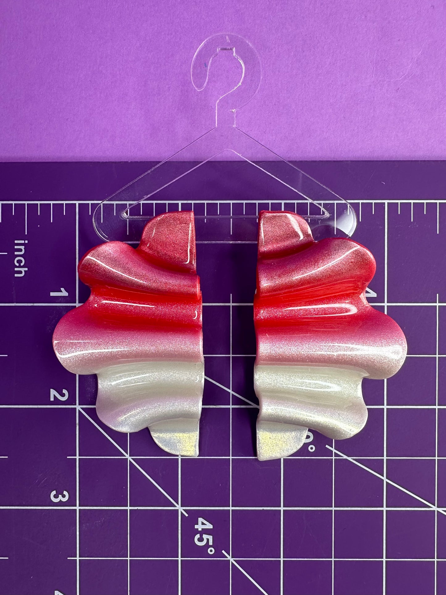 Elira Colorshift Waves Rose & Pearl Sculpted Statement Earrings