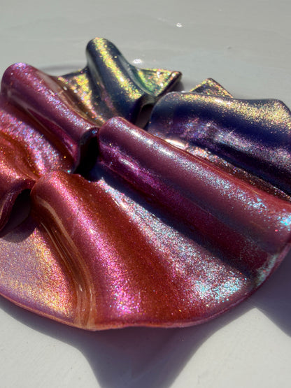OOAK Half Circle Wave Blue, Purple, Pink Colorshift - M/L