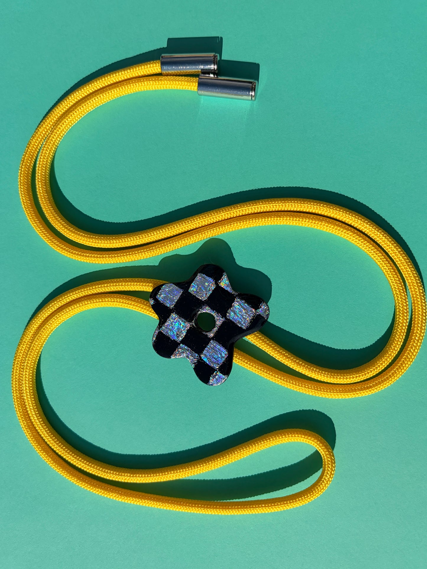 Bolo Ties - Egg & Holographic Checkerboard