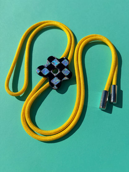 Bolo Ties - Egg & Holographic Checkerboard