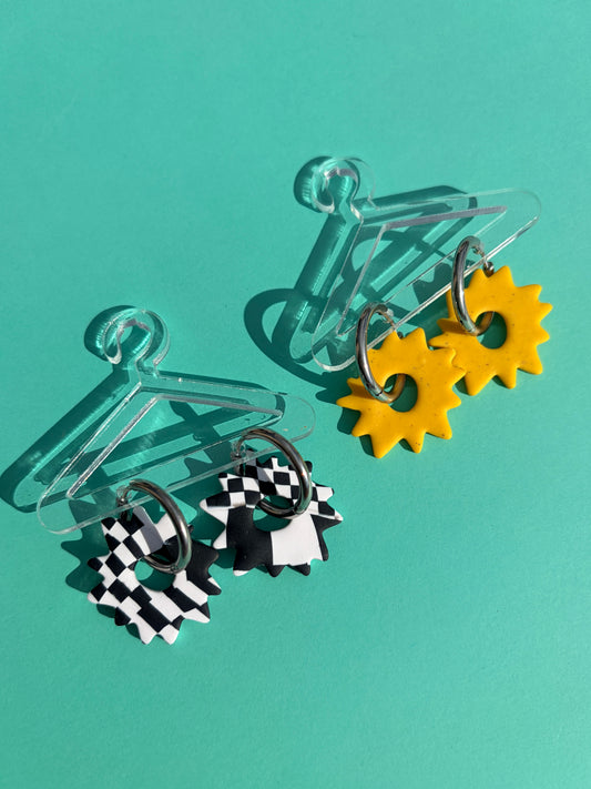 Zazzle Hoops - Scrambled Egg or Wonky Checkerboard