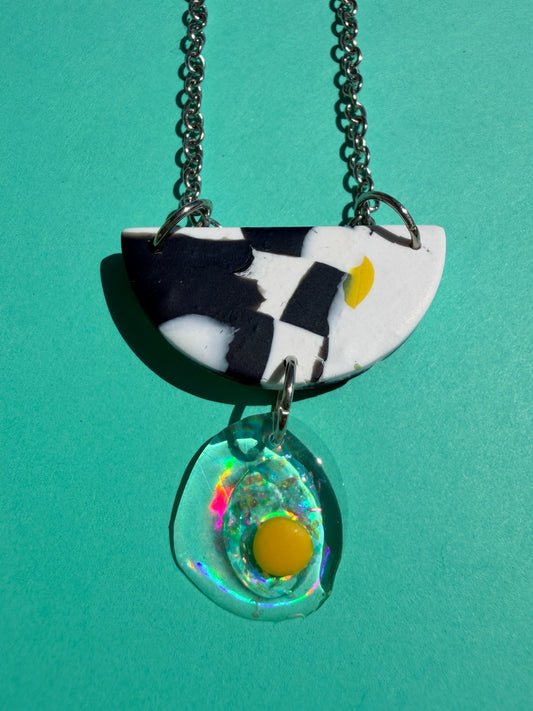 OOAK Egg Pendant Necklace
