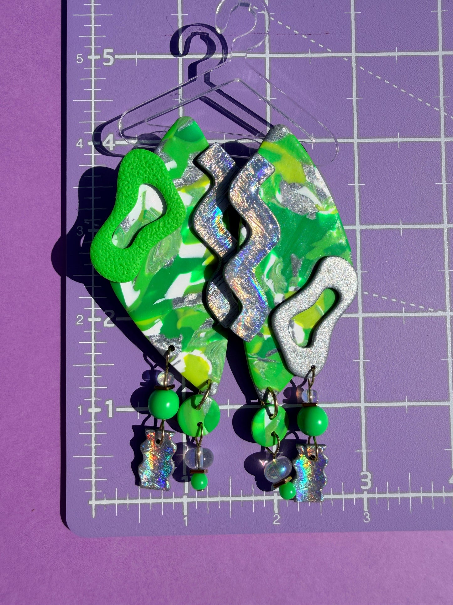 Roxy Stacked Neon Statement Earrings