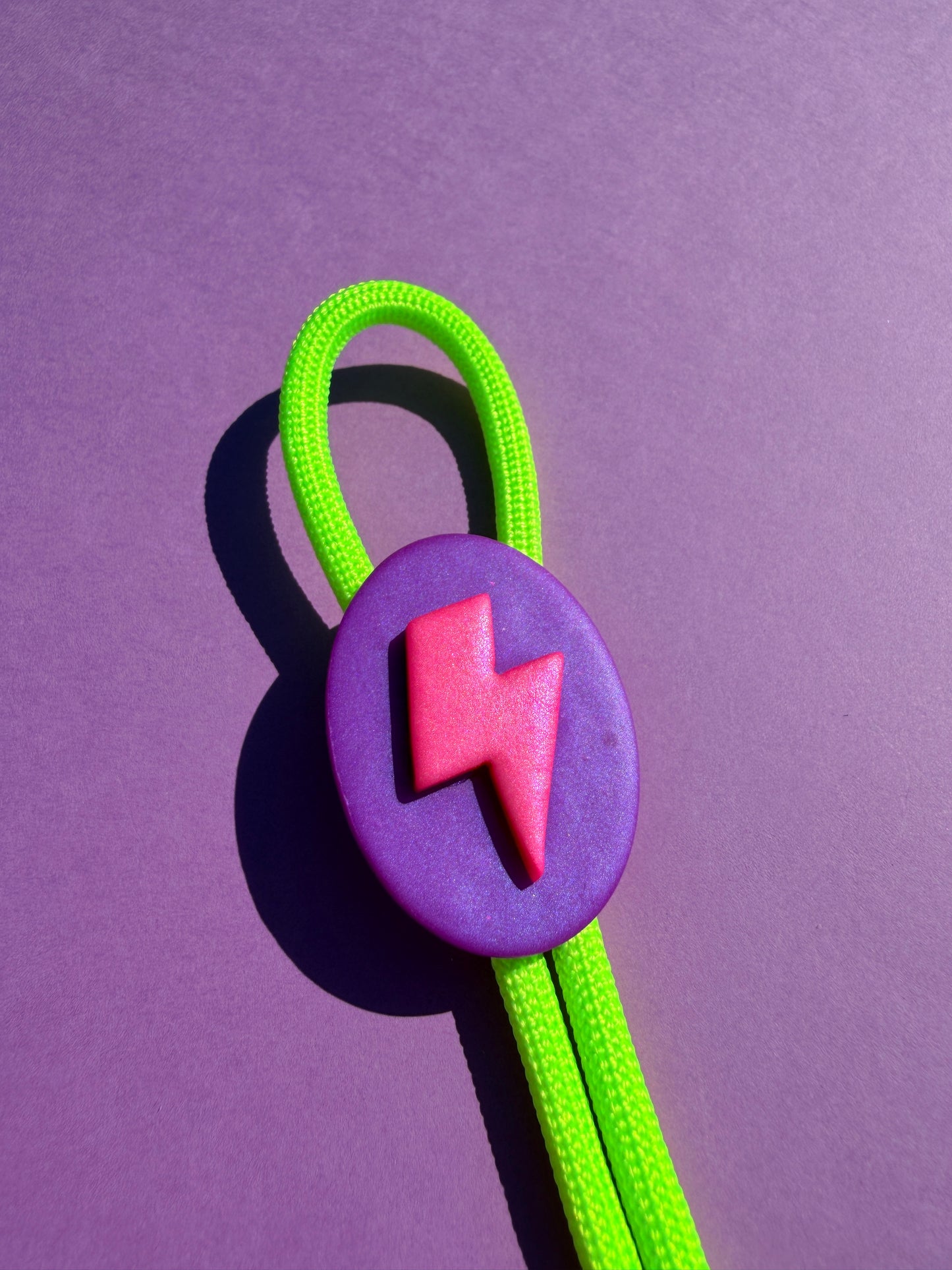 Bolo Ties - Purple & Pink Bolo + Neon Tie Color of Choice