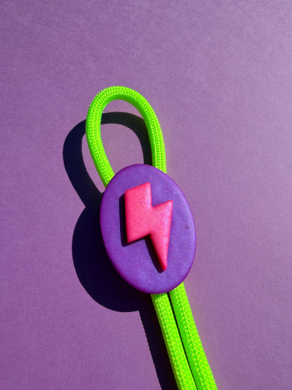 Bolo Ties - Purple & Pink Bolo + Neon Tie Color of Choice
