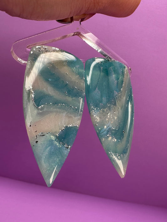 Millie in Ice Blue - Statement Dagger Earrings